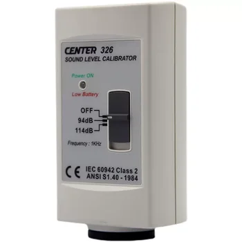 Калибратор уровня звука CENTER-326 (1 кГц), калибратор звука 94 дБ и 114 дБ при частоте 1 кГц, IEC 60942 (2003) Класс 2, Ans1.40-1984 CENTER326