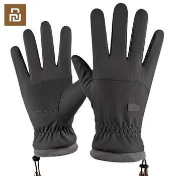 Велосипедные перчатки Youpin, зимние мотоциклетные перчатки, лыжная перчатка с утолщением сенсорного экрана, теплые противоскользящие варежки для езды на велосипеде, скалолазания, катания на лыжах