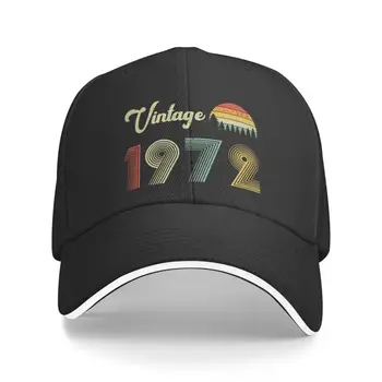 Крутая Винтажная Бейсболка 1972 года 48-летия, Мужская Женская Персонализированная Регулируемая Классическая Шляпа для взрослых 50-летней давности для папы на открытом воздухе