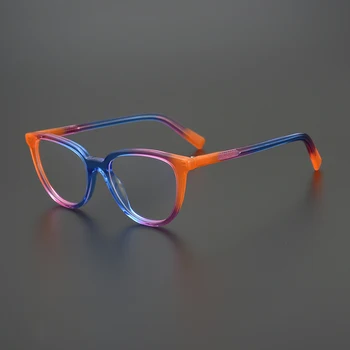 Японская квадратная оправа для очков ручной работы в нише, мужские и женские разноцветные очки 