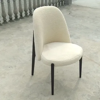 Креативные Обеденные Стулья Мебель для столовой в скандинавском стиле с одинарной мягкой спинкой для обеденного кресла для переговоров в ресторане и офисе