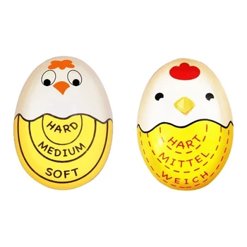 Мультяшный таймер для яиц 594C, индикаторы изменения цвета, термометр для яиц всмятку и вкрутую, Кухонный гаджет Сообщает, когда яйца готовы