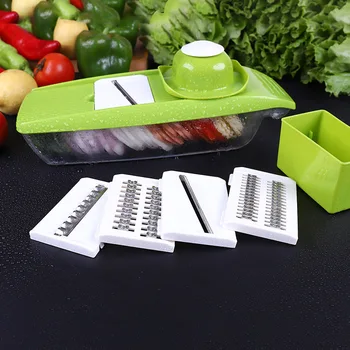 Кухонная Многофункциональная коробка для терки овощей, Измельчитель, Контейнер для слайсеров с несколькими лезвиями