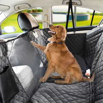 Чехол для автокресла с сеткой для собак, водонепроницаемая переноска для домашних животных, Гамак, защитный коврик для заднего сиденья автомобиля, безопасная переноска для принадлежностей для собак