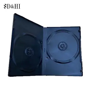 14 см двухсекционный футляр для компакт-дисков, пластиковый футляр для DVD, коробка для хранения компакт-дисков, коробка для дисков, органайзер для дисков, коробка для хранения домашнего использования
