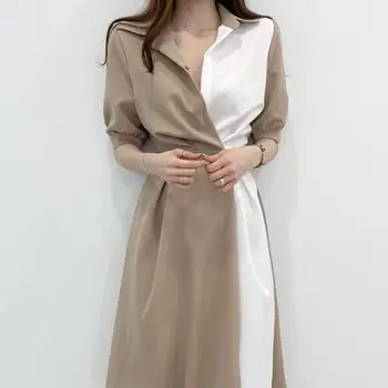 Миди-платья New in Vintage Playa Женская одежда для женщин Комплекты платьев в стиле бохо Urban Korean Dongdaemun 2023 Элегантное платье Harajuku