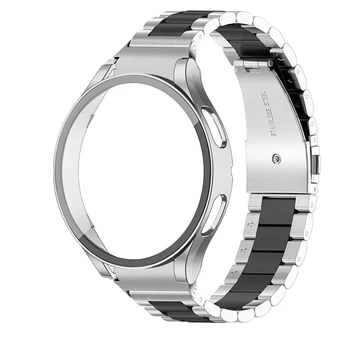 Чехол + Без Зазоров Металлический Ремешок для Samsung Galaxy Watch 4 5 Pro 44мм 40мм 4 Classic 46мм 42мм Браслет из Нержавеющей Стали Galaxy Watch 5