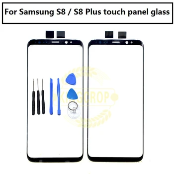 Замена сенсорной панели Для Samsung Galaxy S8 G950 G950F/S8 + plus G955 черный Передний Внешний Стеклянный Объектив 1шт
