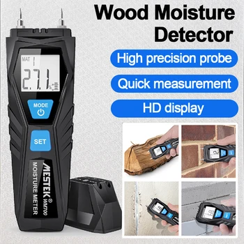 Цифровой измеритель влажности древесины Тестер влажности Детектор влажности древесины настенный гигрометр ЖК-дисплей Влажность окружающей среды тестер влажности древесины