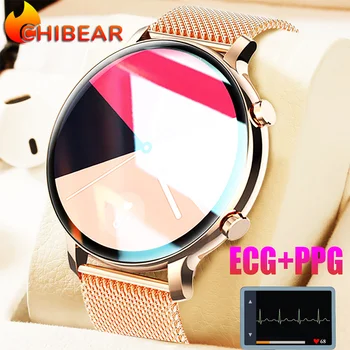 ChiBear Новые Женские Смарт-Часы С Bluetooth-Вызовом, Мужские ЭКГ + PPG, Спортивные Смарт-Часы Для Фитнеса, Пользовательские Циферблаты, Водонепроницаемые Мужские Смарт-часы