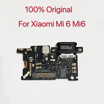 100% Оригинальный порт зарядки на печатной плате, разъем USB-док-станции для зарядки с гибким кабелем микрофона для Xiaomi Mi 6 Mi6