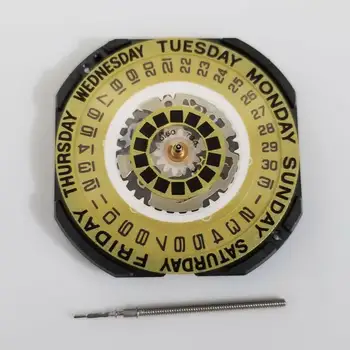 Кварцевые часы с двойным календарем, механизм с 3 стрелками, с батарейкой для ремонта кварцевого часового механизма VX44E, Замена аксессуаров