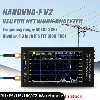 Векторный сетевой анализатор NanoVNA-F V2 с 4,3-дюймовым IPS-ЖК-дисплеем, Анализатор спектра Антенны S-A-A-2, Коротковолновый ВЧ-УКВ UHF