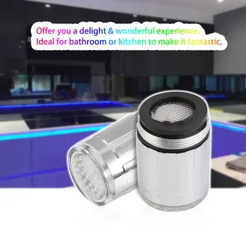 Креативный RGB датчик температуры Светодиодный светильник Водопроводный кран Кран со светящимся освещением смеситель для душа для кухни ванной комнаты Прямая поставка