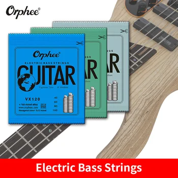 Электрические басовые струны Orphee, 1 комплект для 4/ 5 /6 Музыкального инструмента диаметром 030-125