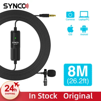 SYNCO LAV-S8 Нагрудный Микрофон Профессиональный 3,5 мм TRRS/TRS Проводной Аудио Петличный Конденсаторный Микрофон для микрофона VS BOYA BY-M1 Лучший Подарок
