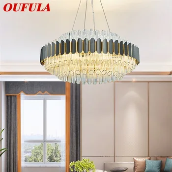 Подвесной светильник из хрусталя OUFULA, роскошная светодиодная лампа в постмодернистском стиле, Люстра для дома, столовой, гостиной