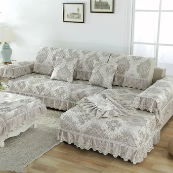 Чехлы для диванов с цветочной вышивкой в европейском стиле, полотенце для дивана, чехлы для диванных подушек Four Seasons, декоративные альмофады из полиэстера