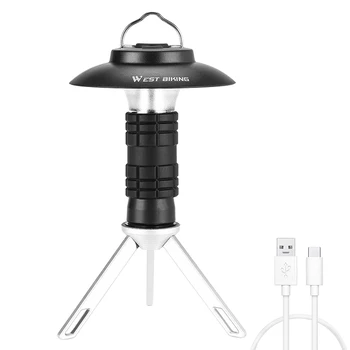 Открытый портативный фонарь для кемпинга, фонарь для палатки со съемным штативом, USB Светодиодный аварийный фонарь, задний магнитный фонарь с подвесной петлей