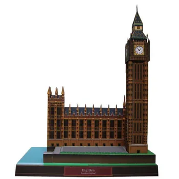 Знаменитые здания Великобритании Биг Бен 3D бумажная модель ручной работы DIY игрушка
