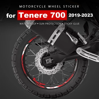 Наклейки На Колеса Мотоцикла Tenere 700 World Raid Аксессуары Водонепроницаемая Наклейка на Обод для Yamaha Tenere700 2023 2019-2022 2021 Полоса