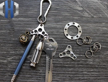 Брелок EDC из титанового сплава, Соединительное кольцо для ключей, Соединительная пряжка, инструмент, расширительная пряжка