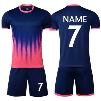 2021 Новый футбольный спортивный костюм Мужские Детские Футбольные майки Комплект Для мальчиков Женская Тренировочная форма для бега Пустая Спортивная одежда с принтом