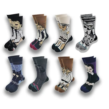 Носки нового дизайна высокого качества, забавная весенне-осенняя одежда, удобные и популярные мужские носки для экипажа.