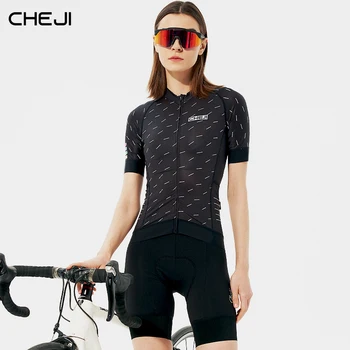 Женский топ с коротким рукавом Cheji Cycling Jersey 2023, быстросохнущий дышащий высококачественный индивидуальный