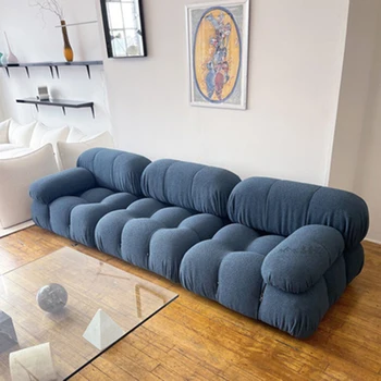 Синий модульный диван Xxl с деревянными ножками, глубокое кресло, Ленивые татами, дизайнерский напольный диван, Большая секция, Уникальный диван для гостиной, мебель для спальни