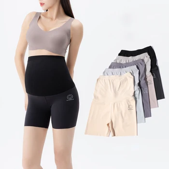 Колготки для беременных большого размера, Нижнее белье с высокой эластичностью, Одежда для полных беременных женщин, Дышащие Защитные шорты для беременных