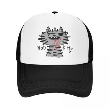 Бейсболки Bad Kitty Trucker, Сетчатая бейсболка для мужчин и женщин, бейсболки в стиле хип-хоп, уличная одежда