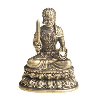 Настольное украшение из латуни Фудо Будда бронзовая скульптура освященное божество ремесла