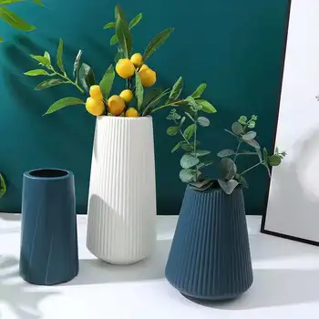 Пластиковая ваза, украшение гостиной, современное оригами, пластиковая ваза, цветочная композиция, ваза для украшения дома