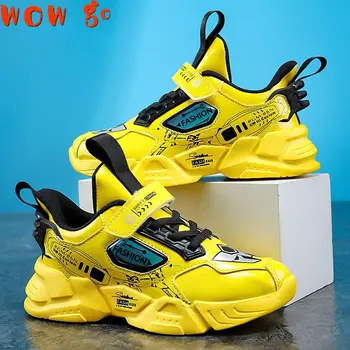 2023 Кроссовки для мальчиков 6 Осенних моделей 7 детские кроссовки 8 обувь для мальчиков 9 обувь для больших детей Дышащая Сетчатая поверхность 10 лет