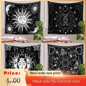 Гобелен с изображением Солнца и Луны, подвесная ткань, фоновая ткань в стиле Ins, подвесная ткань, декоративная ткань, богемский гобелен