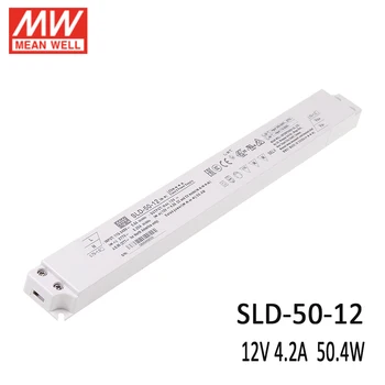 MEAN WELL SLD-50-12 Линейный светодиодный драйвер мощностью 50 Вт 4.2 A 12V с постоянным напряжением и режимом постоянного тока, источник питания подсветки панели вывесок