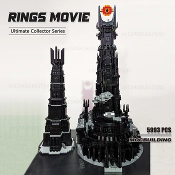 Модель UCS Orthanc Dark Tower Moc The Rings Movie Строительные блоки Технологические Кирпичи Наборы для сборки своими руками Коллекция игрушек Рождественский подарок