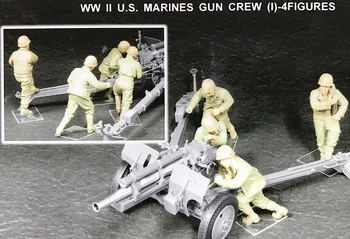 Неокрашенный комплект 1/35 ancienet Crew (1) - 4 солдата, Историческая фигура, набор из смолы
