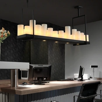 Роскошная столовая люстра в скандинавском стиле, обеденный стол в гостиной, стеклянные лампы, простой кухонный остров, светодиодная люстра