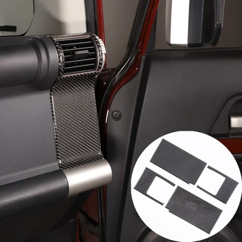 Наклейка на рамку выхода кондиционера со стороны автомобиля из мягкого углеродного волокна для Toyota FJ Cruiser 2007-2021 Аксессуары для интерьера автомобиля