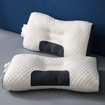 Гостиничная вязаная Шейная губчатая массажная подушка, вставка для домашнего ухода за шейкой матки, подушка для сна, подушка для взрослых, вставка для шеи