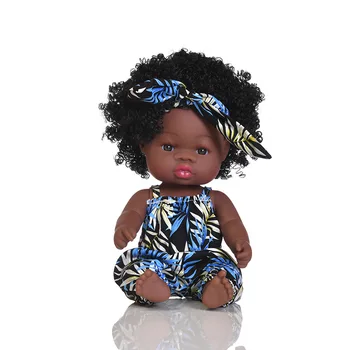 35 см, имитирующая Африканскую куклу Возрождения, Модная кукла из черной кожи с одеждой, Детские игрушки, Хэллоуин, Рождество, Подарок на День рождения для девочек
