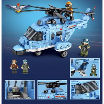 Творческая игрушка для сборки для детей Военные операции Вертолеты Авиационный Истребитель 3D Модель Алмазный строительный блок Кирпичи