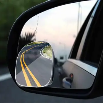 2 шт./компл. Зеркало заднего вида высокой четкости, Широкоугольное мини-360-градусное выпуклое зеркало заднего вида для автомобиля
