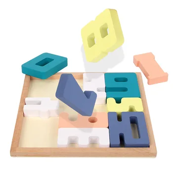 Детские деревянные математические цифровые игрушки, 3D строительные блоки с цифрами, коробка Монтессори, доска с цифрами, логические игры, развивающие игрушки для дошкольников