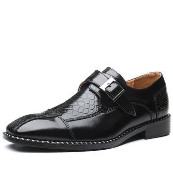 Мужская кожаная официальная обувь, роскошная деловая Повседневная деловая обувь, Модная обувь для мужчин, деловая обувь