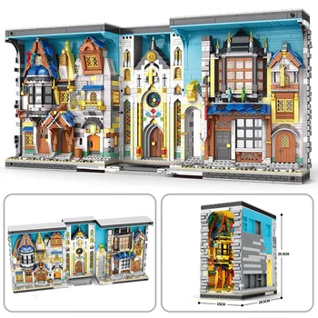 Street View European Century Book of Market Строительный Блок Creative Expert Castle Bricks Модульная Модель Игрушки Для Детей Подарок MOC