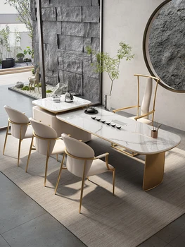 Современный роскошный чайный столик, дизайн sense rock plate, высококачественная атмосфера, настольный чайный столик