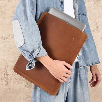Применимо к 16,2-дюймовому MacBook Pro кожаный защитный чехол кожаный чехол-вкладыш сумка Crazy Horse кожаная сумка для планшетного компьютера